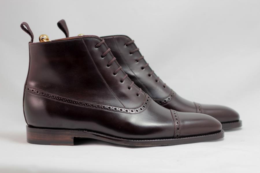 bottines noires cordovan